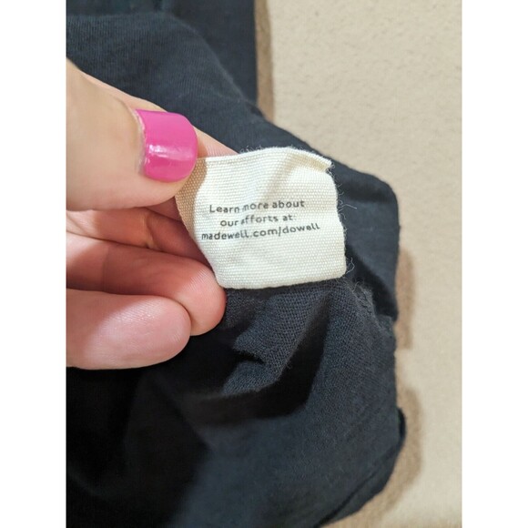 Madewell Women's Simple Short Sleeve V Neck Basic Black T-Shirt Size 2X - Picture 7 of 8